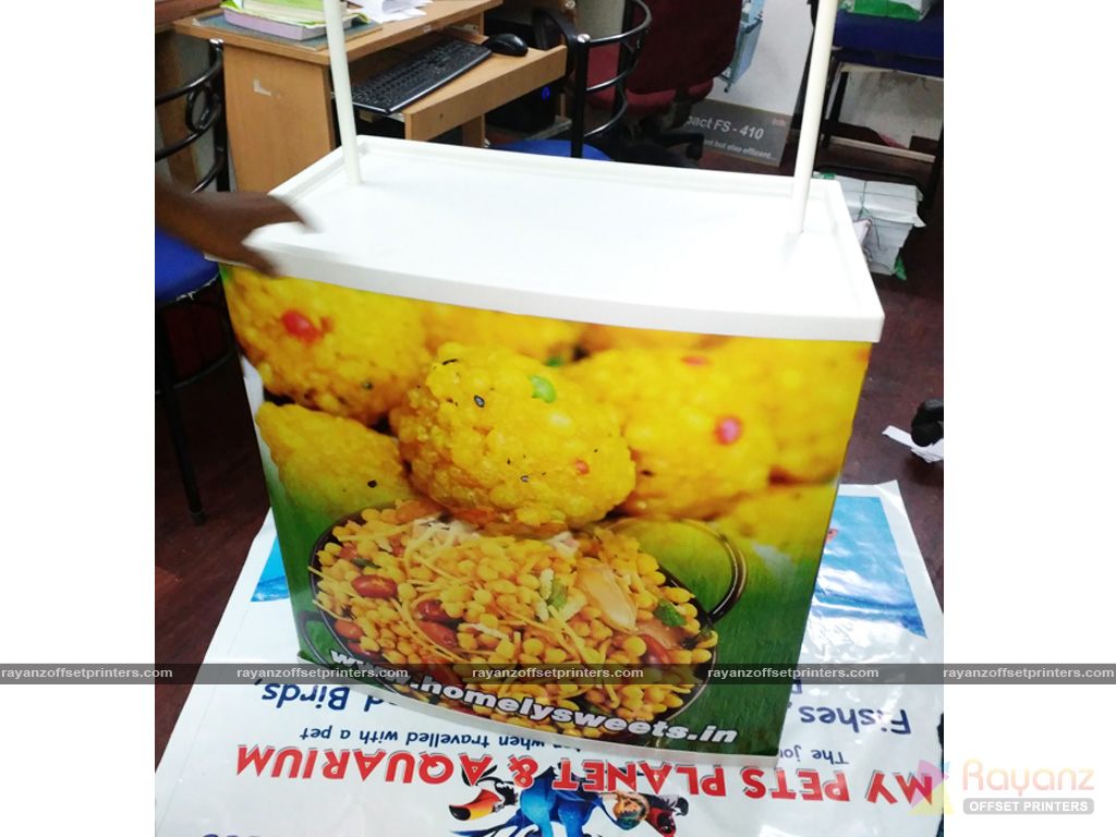 Maximize Your Brand’s Potential: Discover the Cost of Affordable Custom Promotional Table Printing Online in Chennai, India. Quality Foldable Tables at Competitive Rates – Order Now to Elevate Your Marketing Presence! 9 Sweet Shop Promo Table Sample