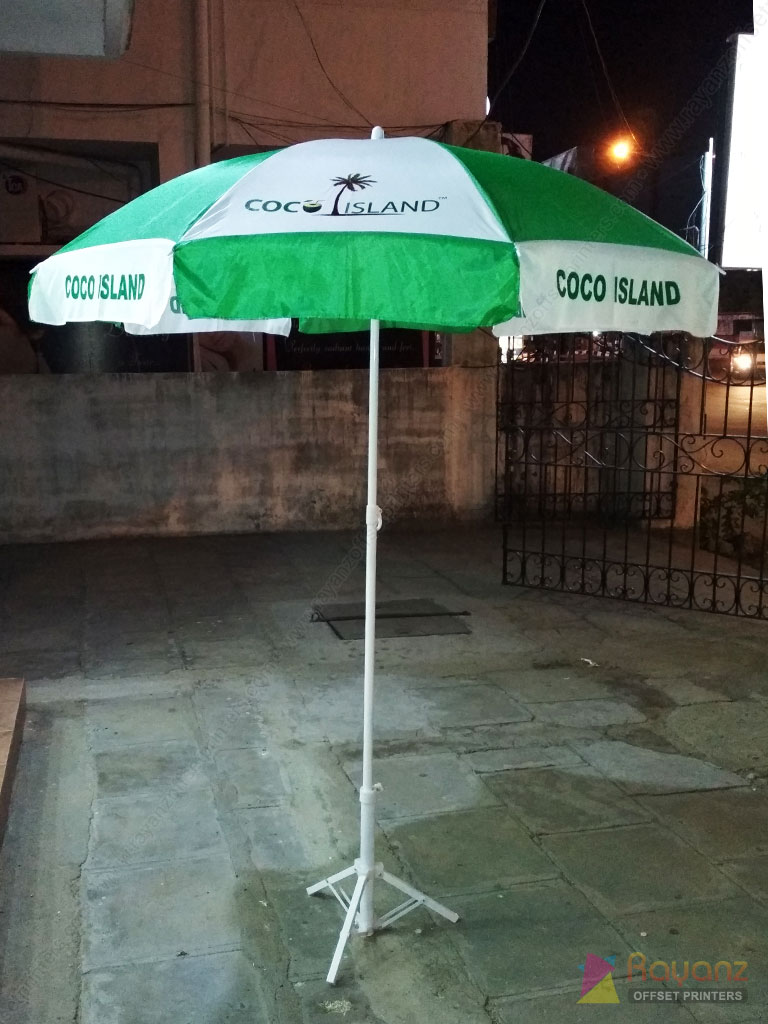 Coconut Juice shop Promo Umbrella printing sample