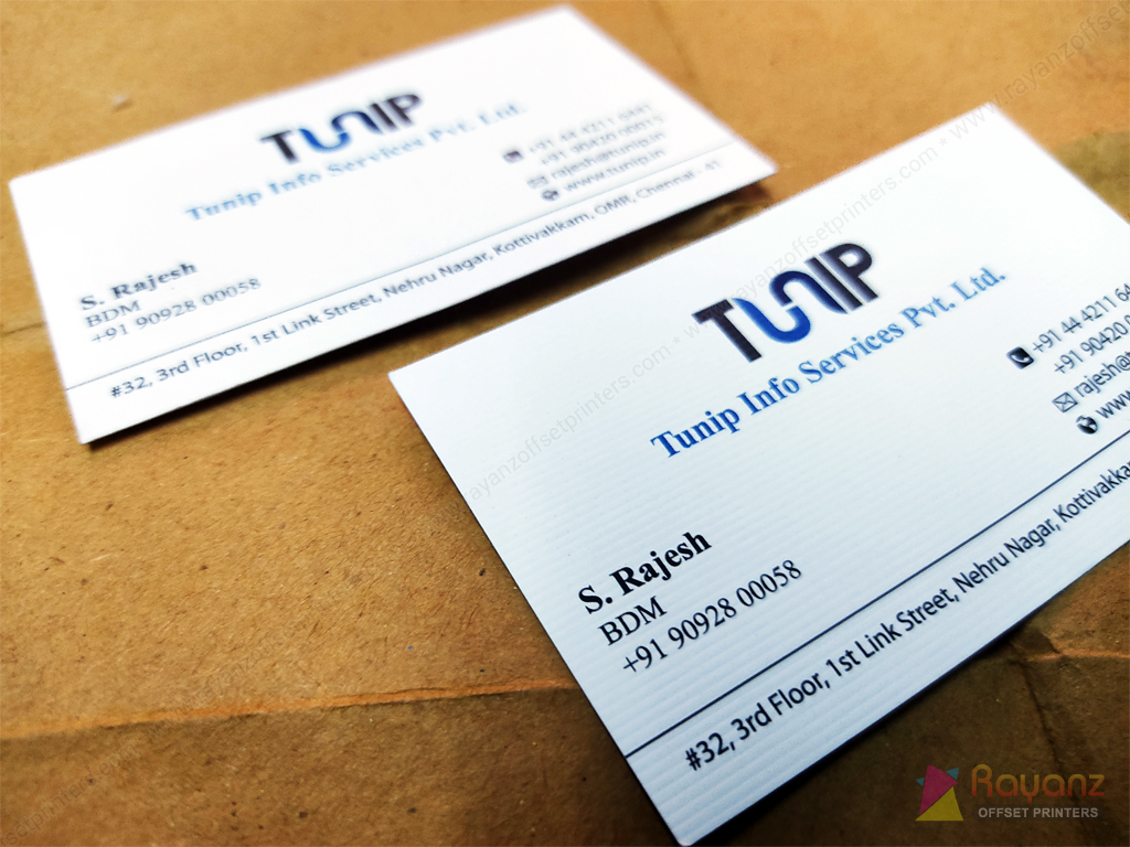 Visiting Card Texture Finish Printing Chennai