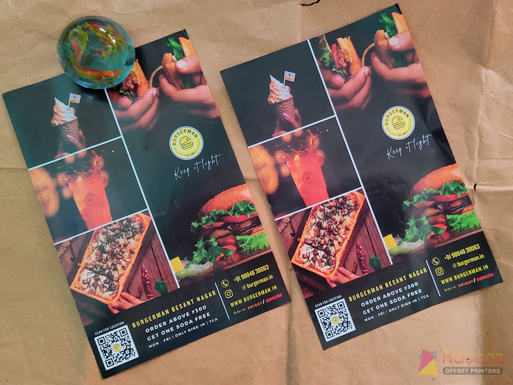 Burger Shop A5 Size Flyer & Pamphlet Multicolour Printing Sample Image