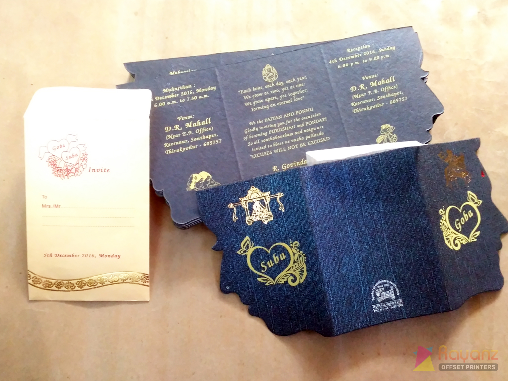 Ready-made Invitation Card with Screen Printing Sample Image