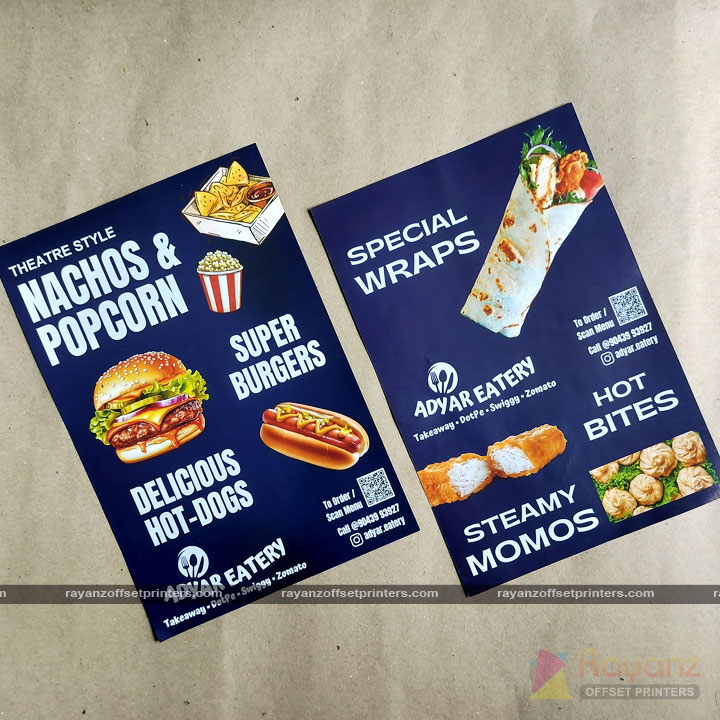 Burger Shop Pamphlet Printing Sample