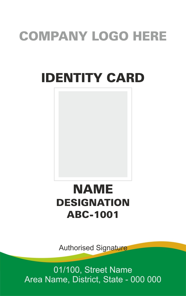 Free ID card design template - Download in PDF and PSD formats for versatile printing. Customizable vector-type designs for employees, companies, schools, teachers, offices, students, conferences, colleges, and hospitals.